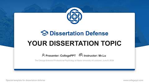 The Chicago School of Professional Psychology at Xavier University of Louisiana Graduation Thesis Defense PPT Template