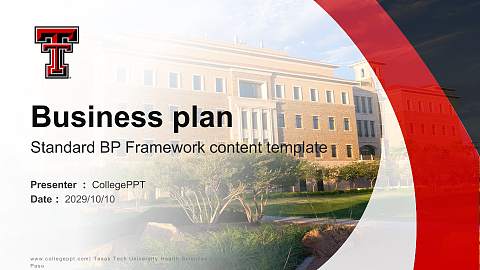 Texas Tech University Health Sciences Center-El Paso Competition/Entrepreneurship Contest PPT Template