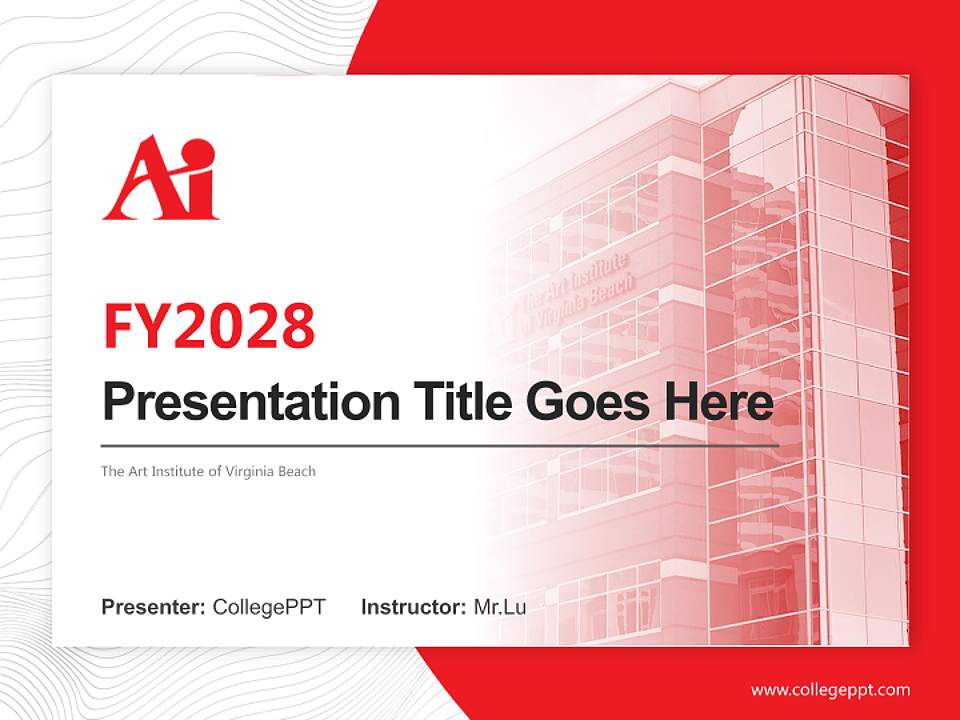 The Art Institute of Virginia Beach Academic Presentation/Research Findings Report PPT Template4:3 ratio PPT effect preview image5