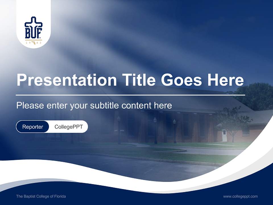 The Baptist College of Florida Lecture Sharing and Networking Event PPT Template4:3 ratio PPT effect preview image4