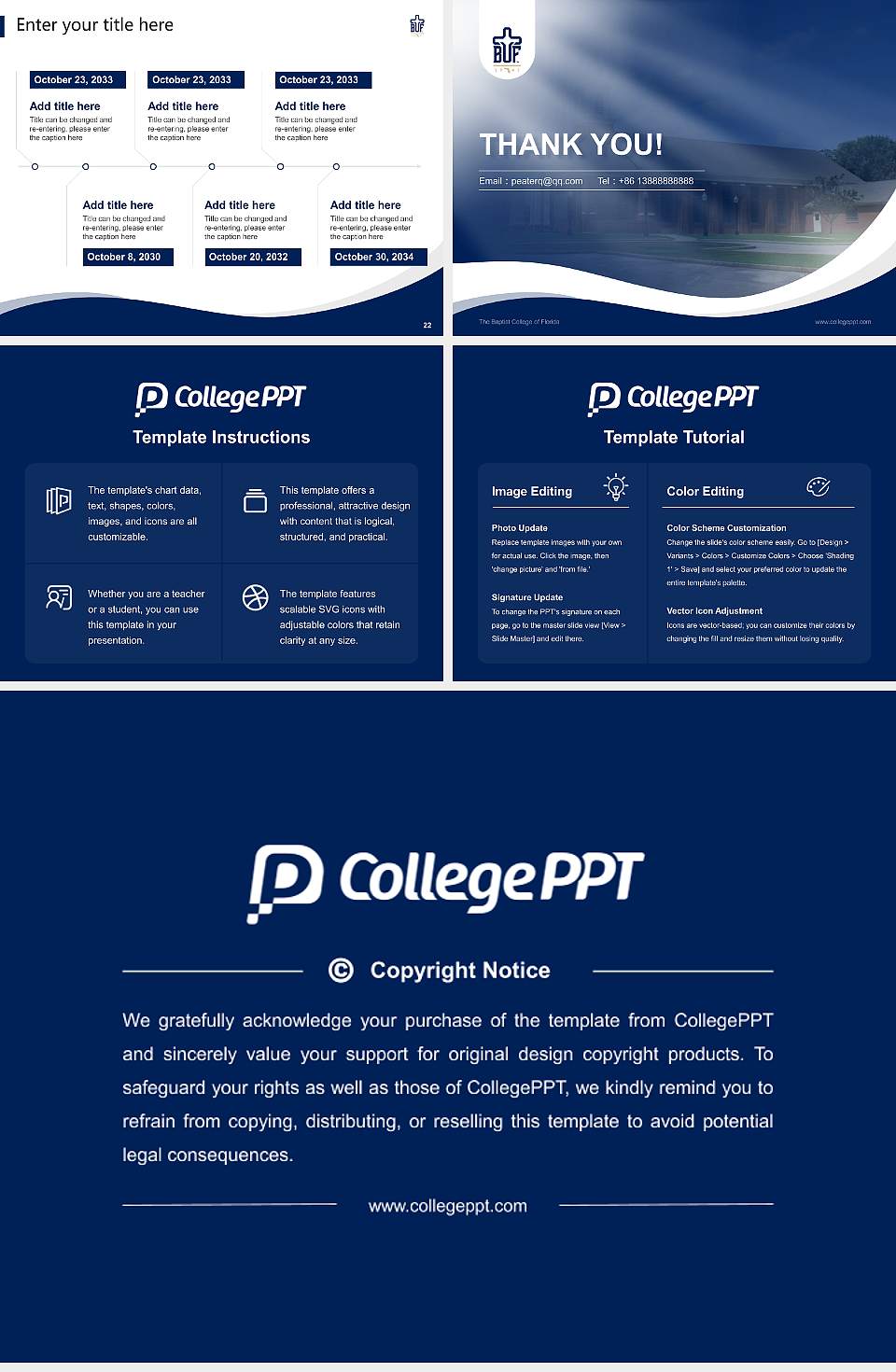 The Baptist College of Florida Lecture Sharing and Networking Event PPT Template4:3 ratio PPT effect preview image4
