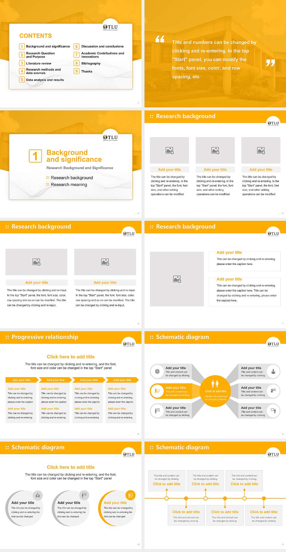 Texas Lutheran University Graduation Thesis Defense PPT Template4:3 ratio PPT effect preview image2