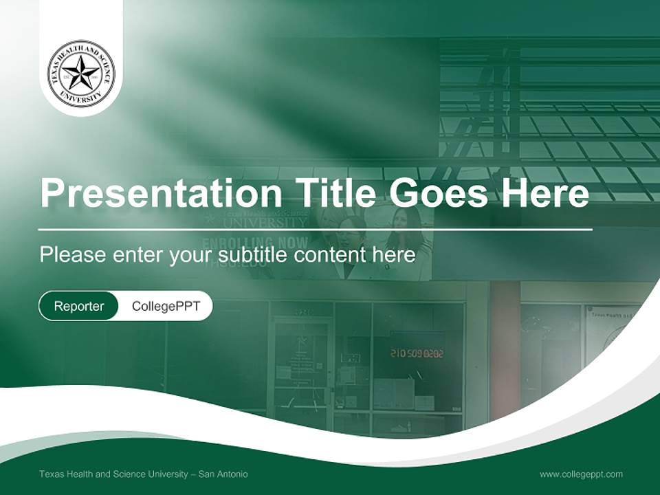 Texas Health and Science University – San Antonio Lecture Sharing and Networking Event PPT Template4:3 ratio PPT effect preview image4