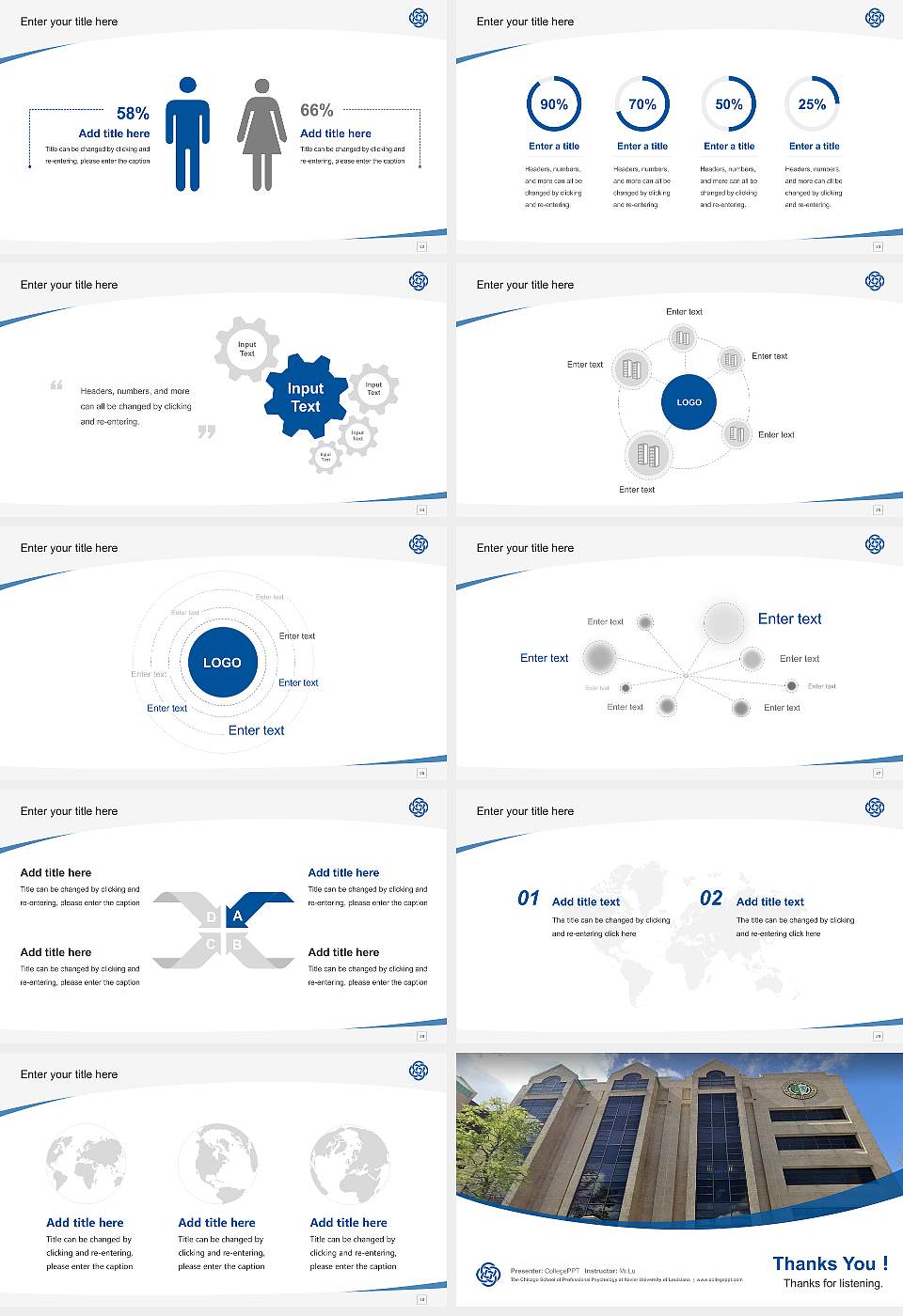 The Chicago School of Professional Psychology at Xavier University of Louisiana Course/Courseware Creation PPT Template16:9 ratio PPT effect preview image4