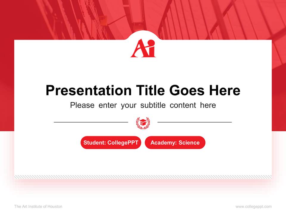 The Art Institute of Houston National Scholarship Defense PPT Template4:3 ratio PPT effect preview image4