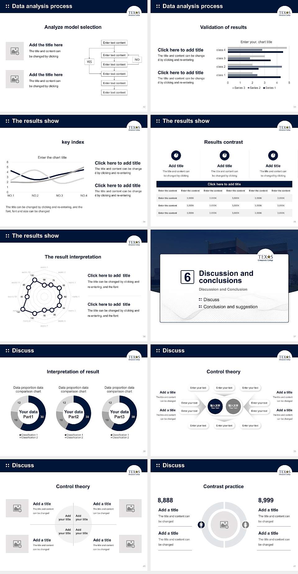 Texas Chiropractic College Graduation Thesis Defense PPT Template4:3 ratio PPT effect preview image5
