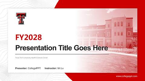 Texas Tech University Health Sciences Center Academic Presentation/Research Findings Report PPT Template