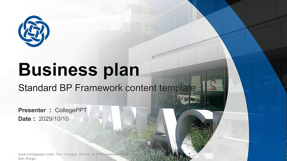 The Chicago School of Professional Psychology at San Diego Competition/Entrepreneurship Contest PPT Template16:9 ratio PPT effect preview image1