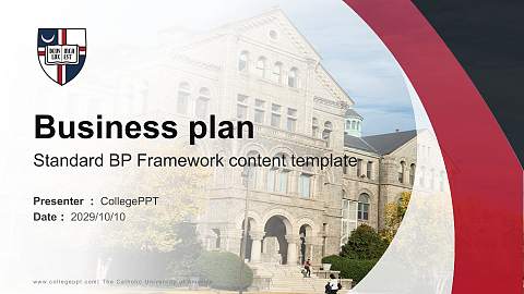 The Catholic University of America Competition/Entrepreneurship Contest PPT Template