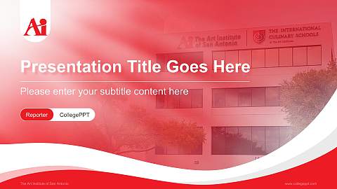 The Art Institute of San Antonio Lecture Sharing and Networking Event PPT Template