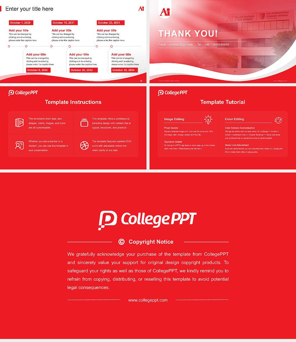 The Art Institute of San Antonio Lecture Sharing and Networking Event PPT Template16:9 ratio PPT effect preview image4