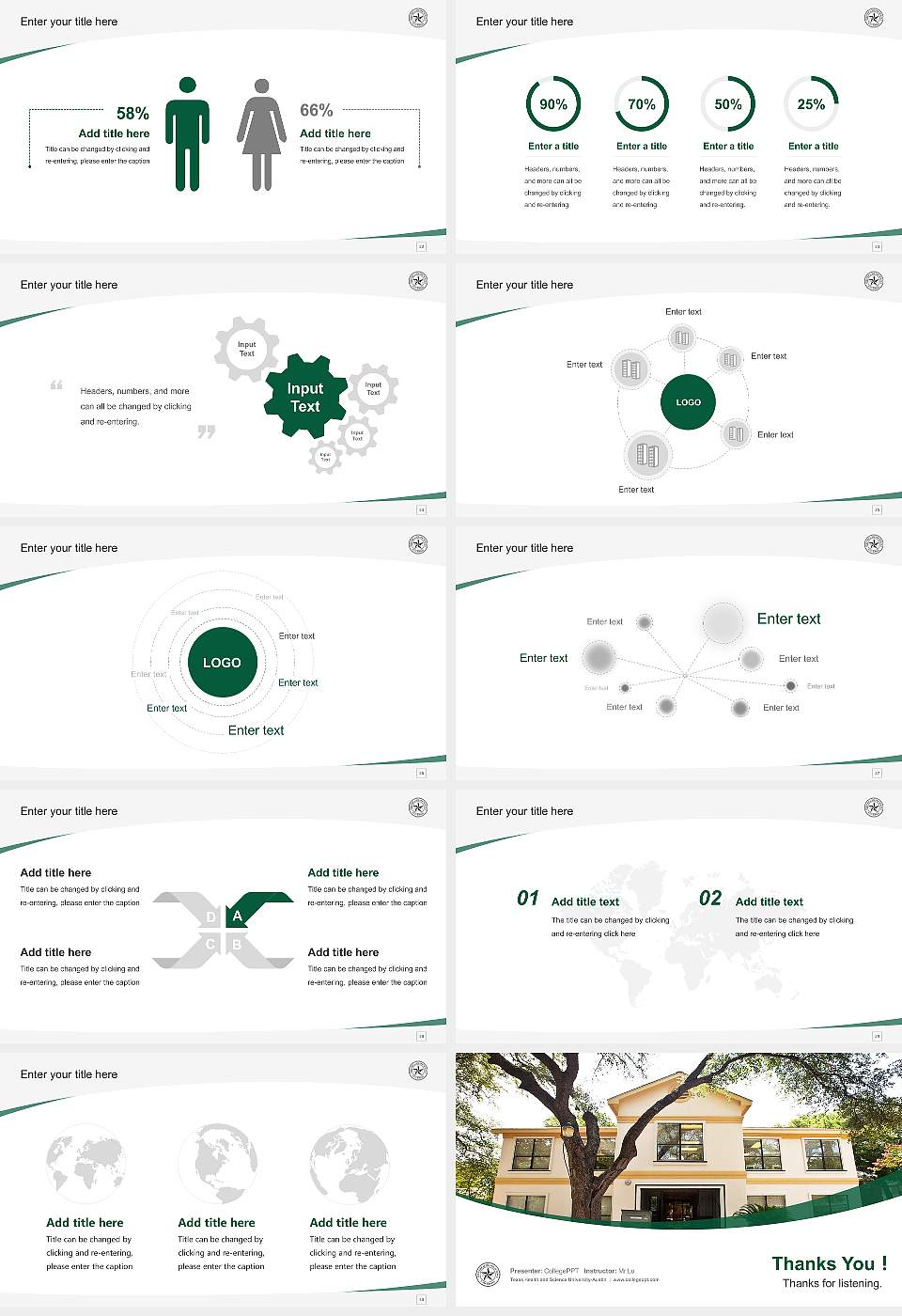 Texas Health and Science University-Austin Course/Courseware Creation PPT Template16:9 ratio PPT effect preview image4