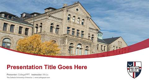 The Catholic University of America Course/Courseware Creation PPT Template