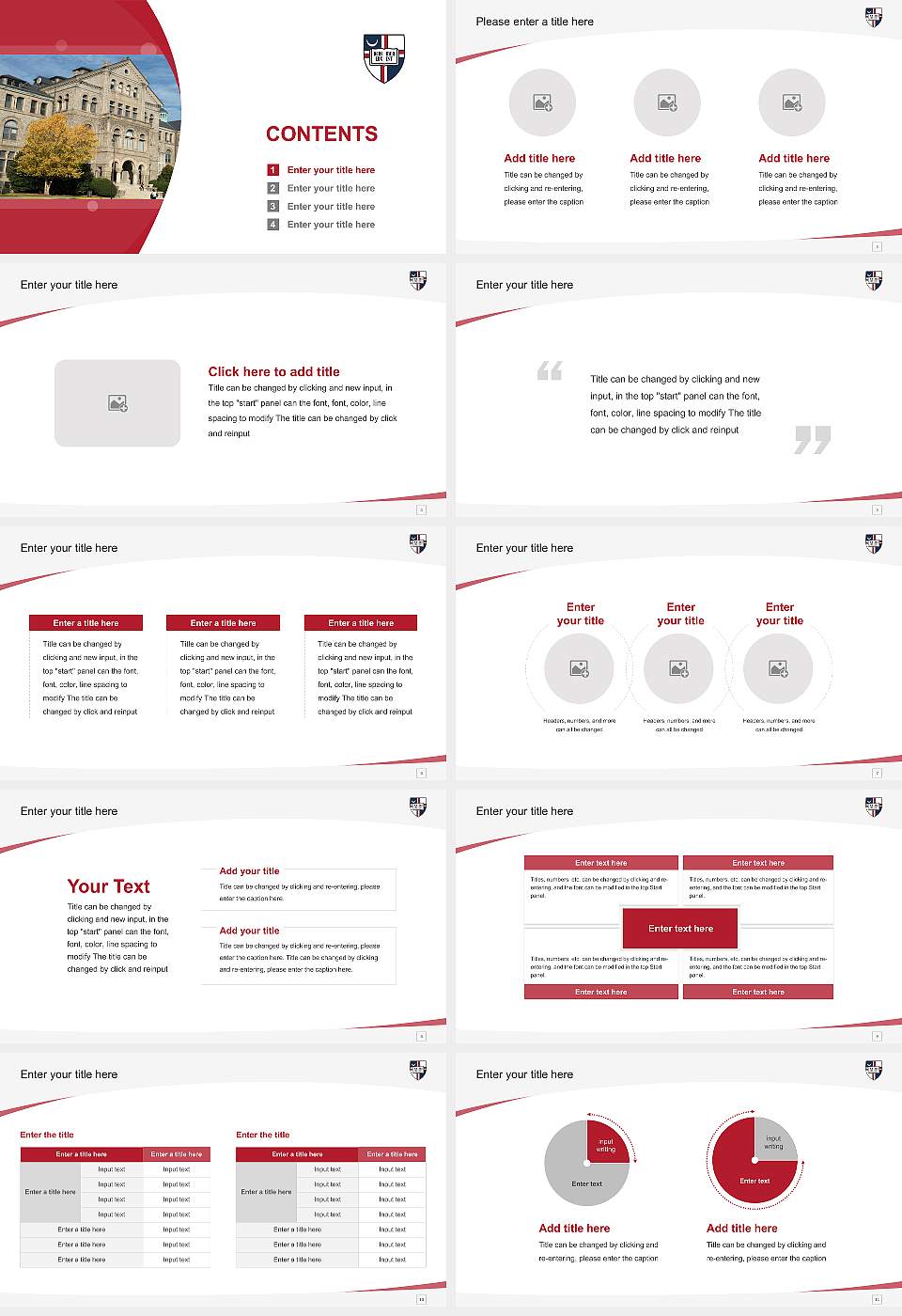 The Catholic University of America Course/Courseware Creation PPT Template16:9 ratio PPT effect preview image2