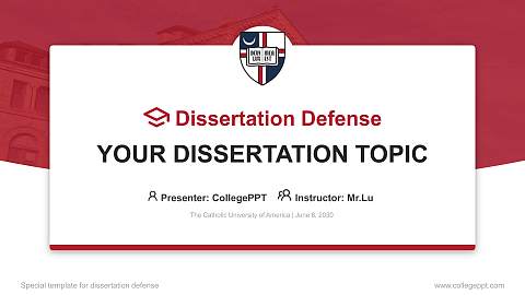 The Catholic University of America Graduation Thesis Defense PPT Template