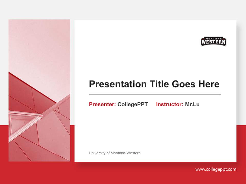 University of Montana-Western General Purpose PPT Template4:3 ratio PPT effect preview image6