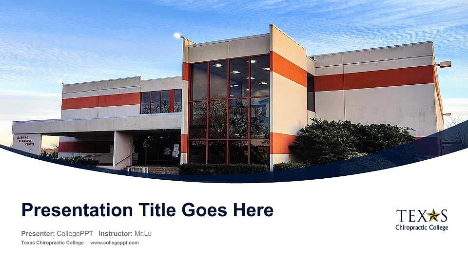 Texas Chiropractic College Course/Courseware Creation PPT Template16:9 ratio PPT effect preview image