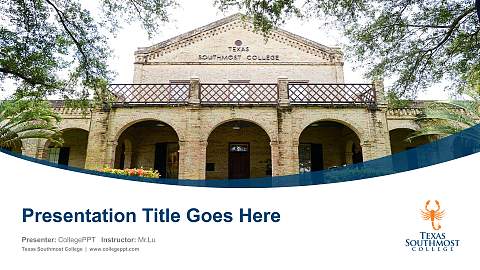 Texas Southmost College Course/Courseware Creation PPT Template