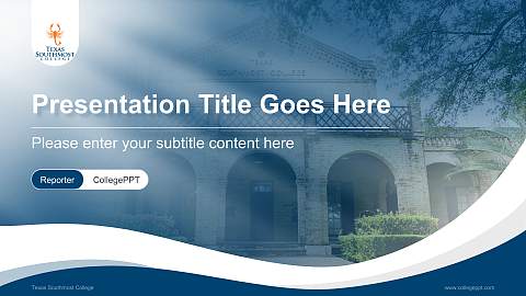 Texas Southmost College Lecture Sharing and Networking Event PPT Template