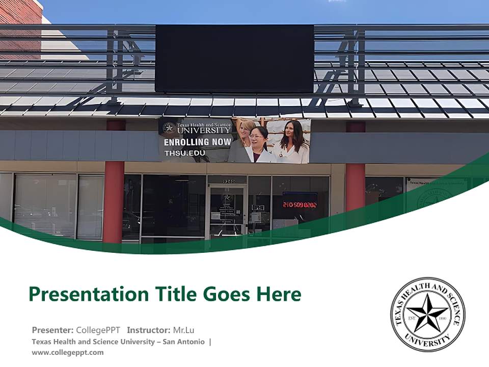 Texas Health and Science University – San Antonio Course/Courseware Creation PPT Template4:3 ratio PPT effect preview image5