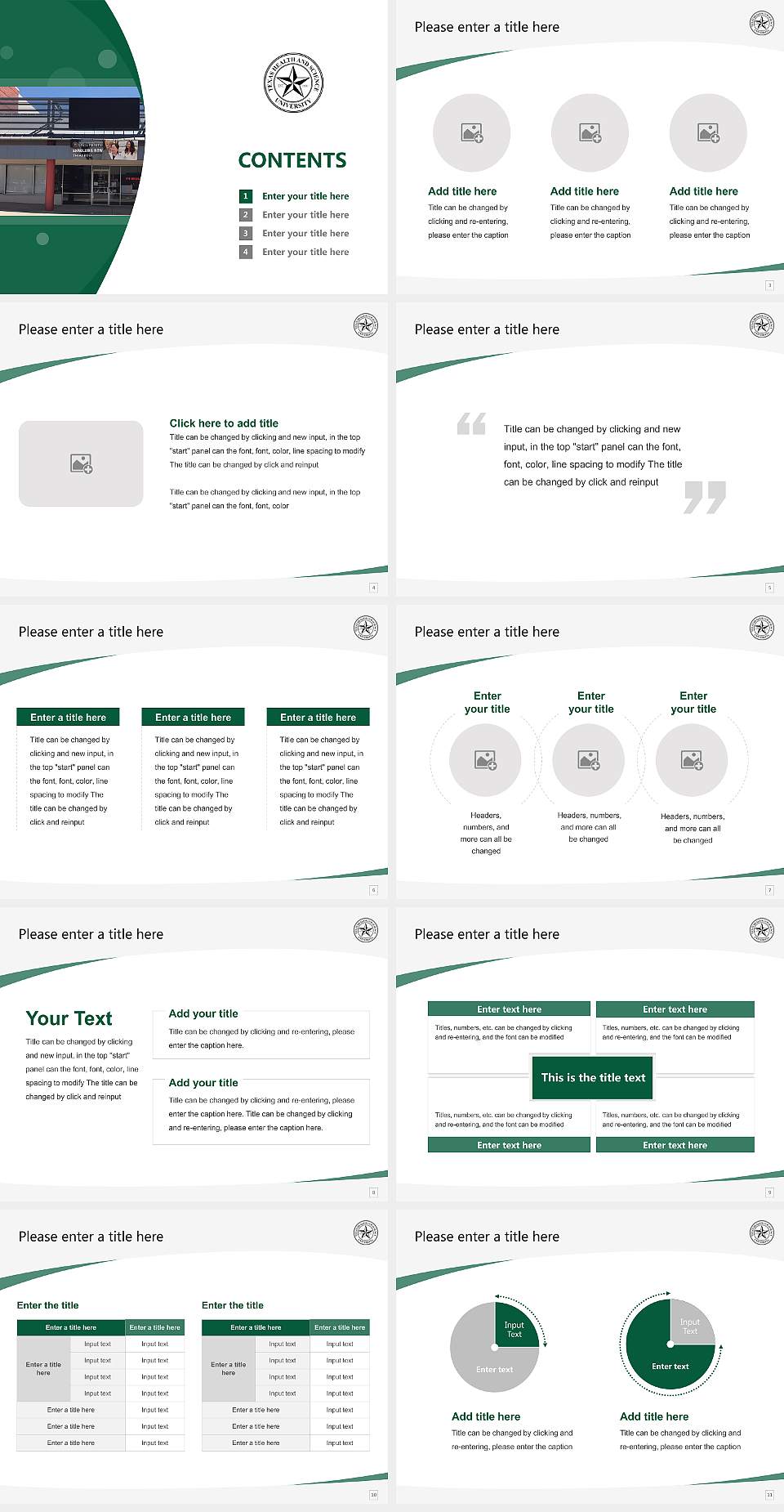 Texas Health and Science University – San Antonio Course/Courseware Creation PPT Template4:3 ratio PPT effect preview image2