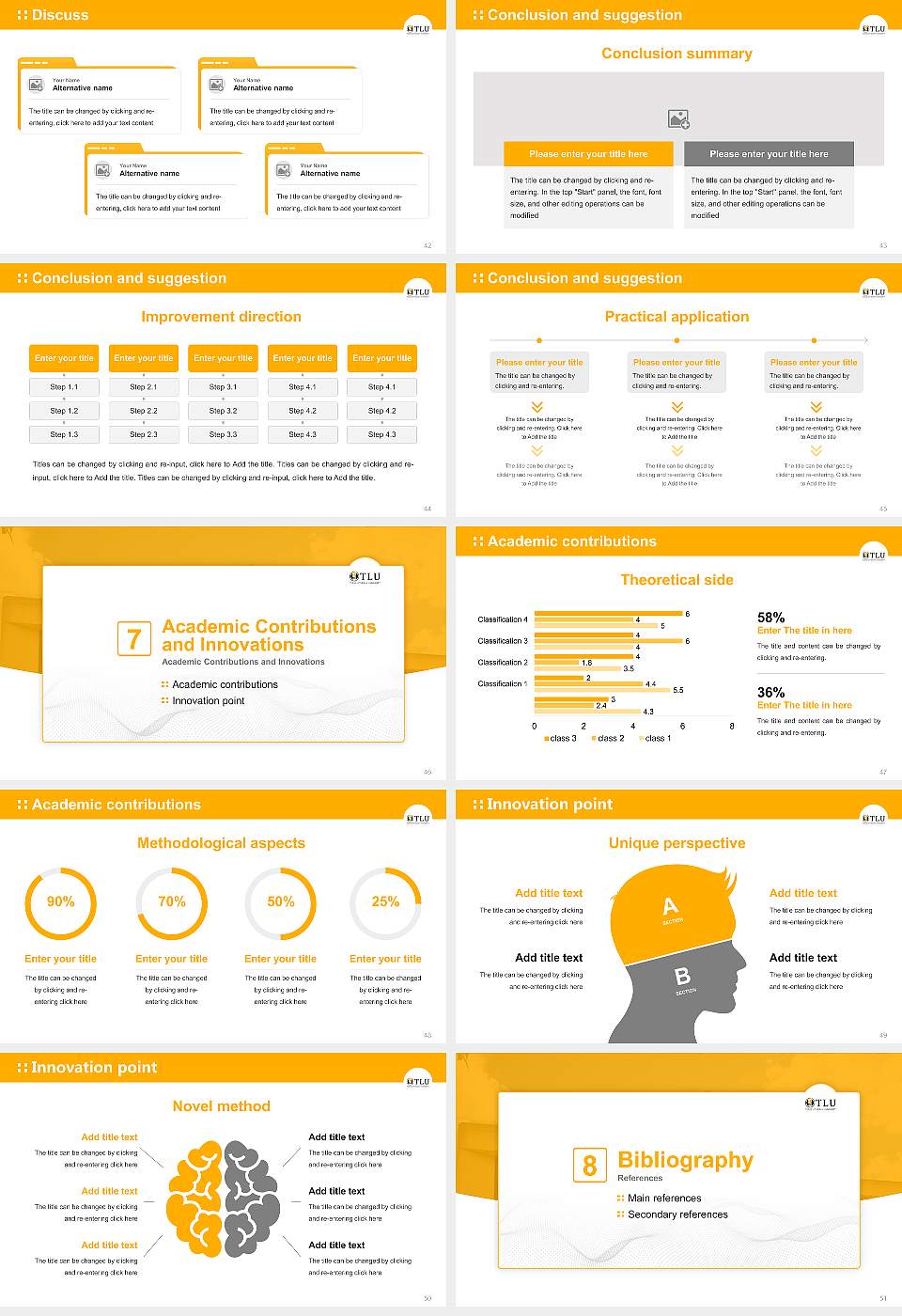 Texas Lutheran University Graduation Thesis Defense PPT Template16:9 ratio PPT effect preview image6