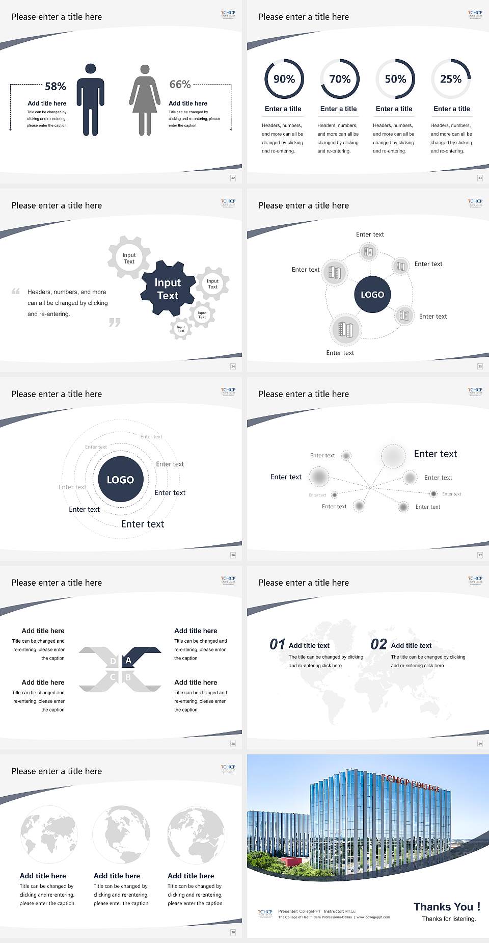 The College of Health Care Professions-Dallas Course/Courseware Creation PPT Template4:3 ratio PPT effect preview image4