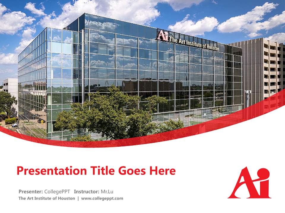 The Art Institute of Houston Course/Courseware Creation PPT Template4:3 ratio PPT effect preview image5