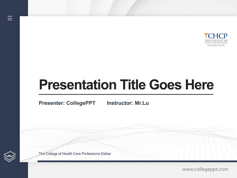 The College of Health Care Professions-Dallas Thesis Proposal/Graduation Defense PPT Template4:3 ratio PPT effect preview image5