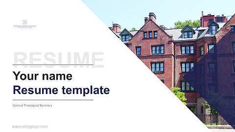 General Theological Seminary Resume PPT Template