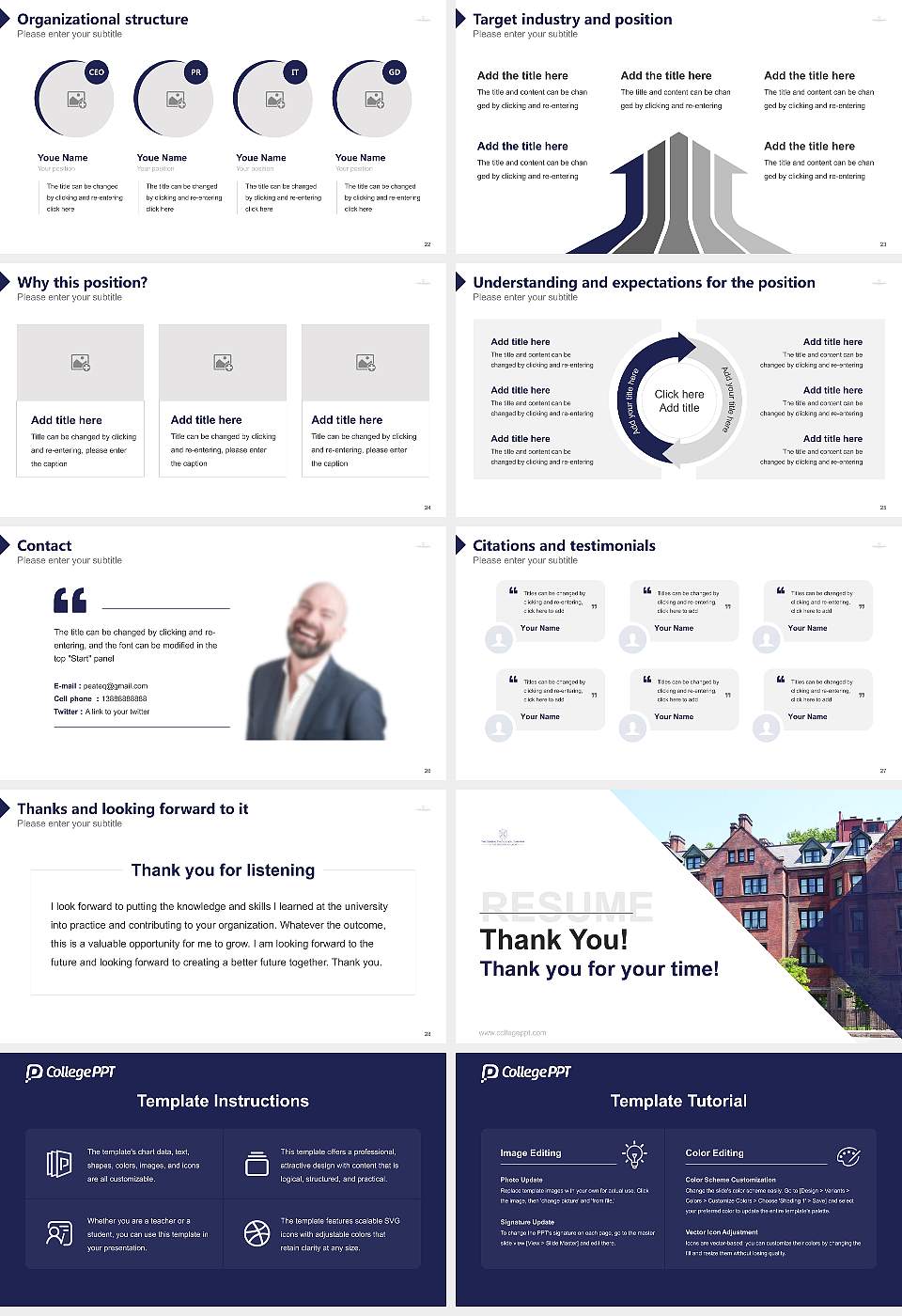 General Theological Seminary Resume PPT Template16:9 ratio PPT effect preview image4