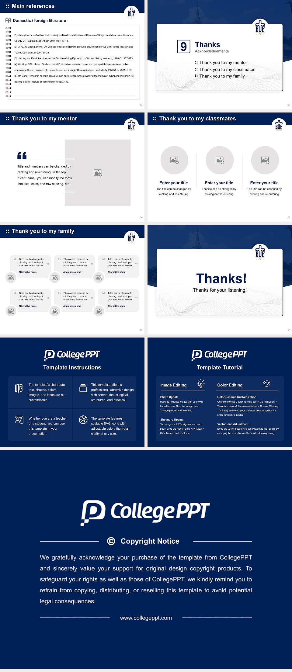 The Baptist College of Florida Graduation Thesis Defense PPT Template4:3 ratio PPT effect preview image7