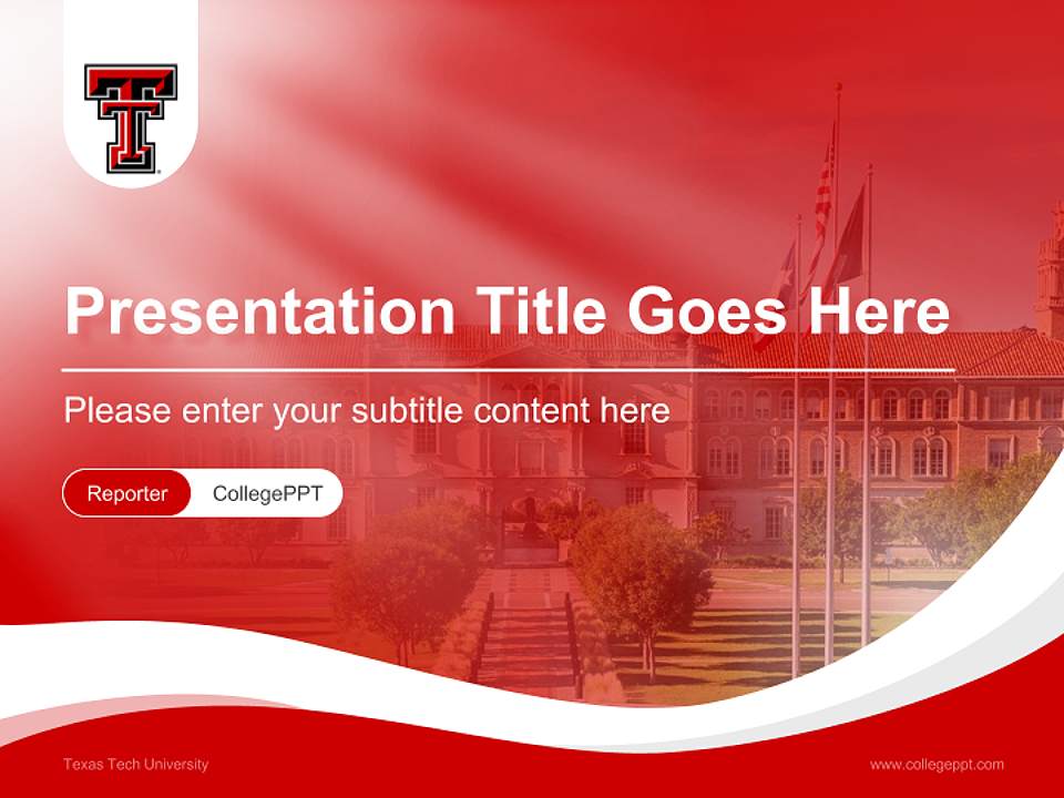 Texas Tech University Lecture Sharing and Networking Event PPT Template4:3 ratio PPT effect preview image4
