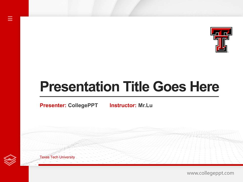Texas Tech University Thesis Proposal/Graduation Defense PPT Template4:3 ratio PPT effect preview image5