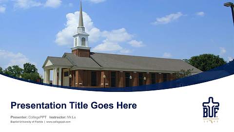 Baptist University of Florida Course/Courseware Creation PPT Template