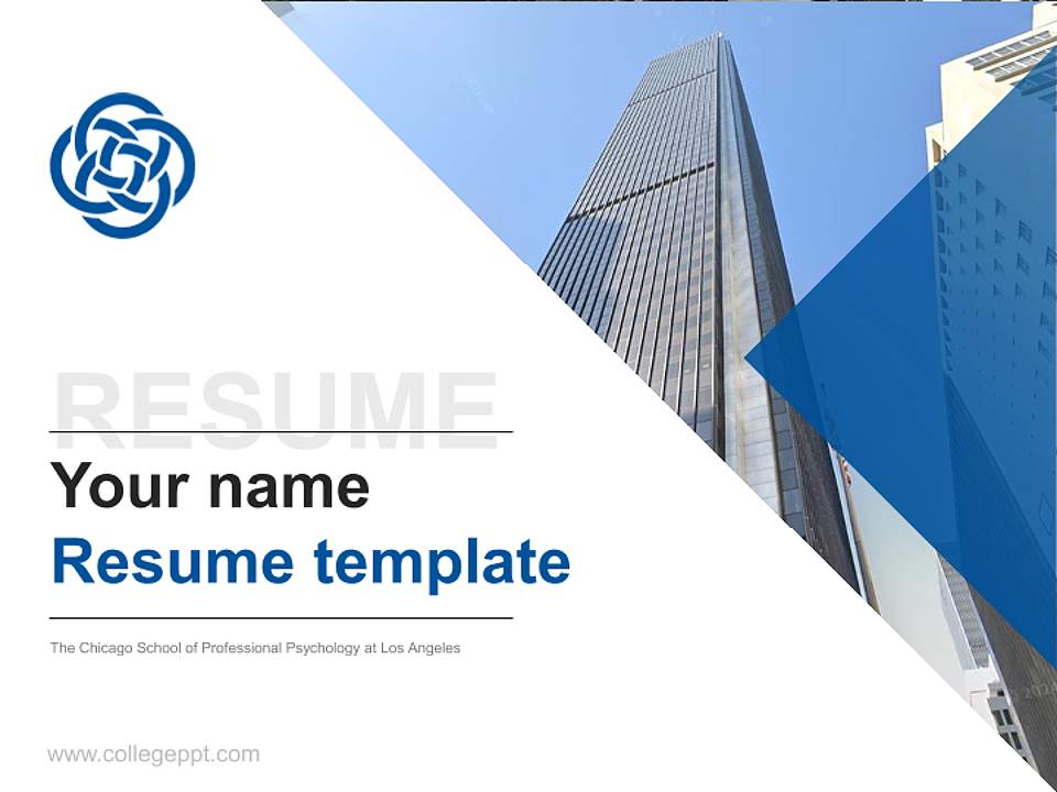 The Chicago School of Professional Psychology at Los Angeles Resume PPT Template4:3 ratio PPT effect preview image5