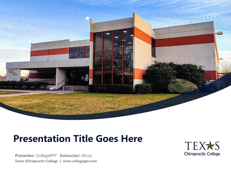 Texas Chiropractic College Course/Courseware Creation PPT Template4:3 ratio PPT effect preview image5