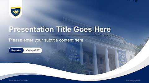 Texas Wesleyan University Lecture Sharing and Networking Event PPT Template