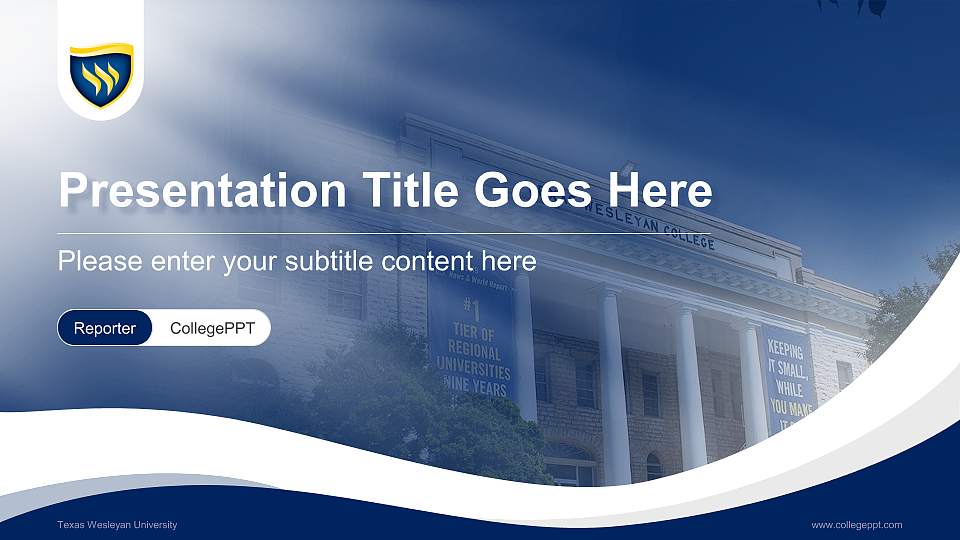 Texas Wesleyan University Lecture Sharing and Networking Event PPT Template16:9 ratio PPT effect preview image