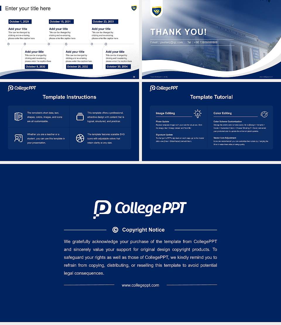 Texas Wesleyan University Lecture Sharing and Networking Event PPT Template16:9 ratio PPT effect preview image4