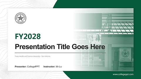 Texas Health and Science University – San Antonio Academic Presentation/Research Findings Report PPT Template