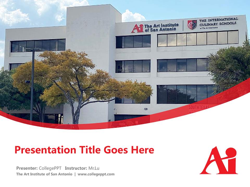 The Art Institute of San Antonio Course/Courseware Creation PPT Template4:3 ratio PPT effect preview image5