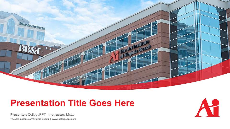 The Art Institute of Virginia Beach Course/Courseware Creation PPT Template16:9 ratio PPT effect preview image