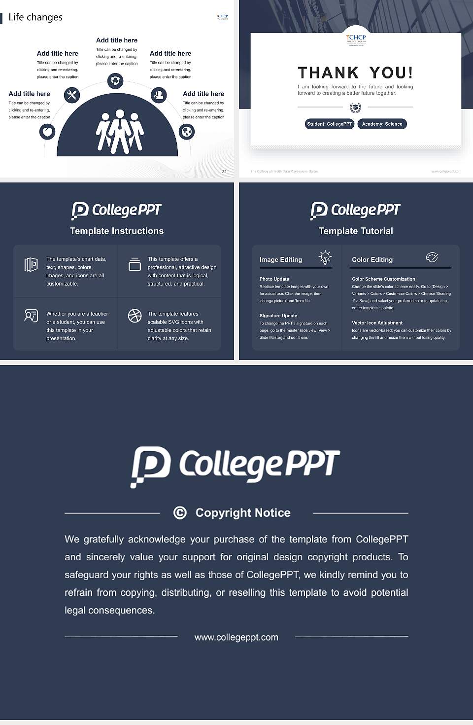 The College of Health Care Professions-Dallas National Scholarship Defense PPT Template4:3 ratio PPT effect preview image4