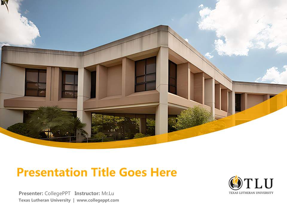 Texas Lutheran University Course/Courseware Creation PPT Template4:3 ratio PPT effect preview image5