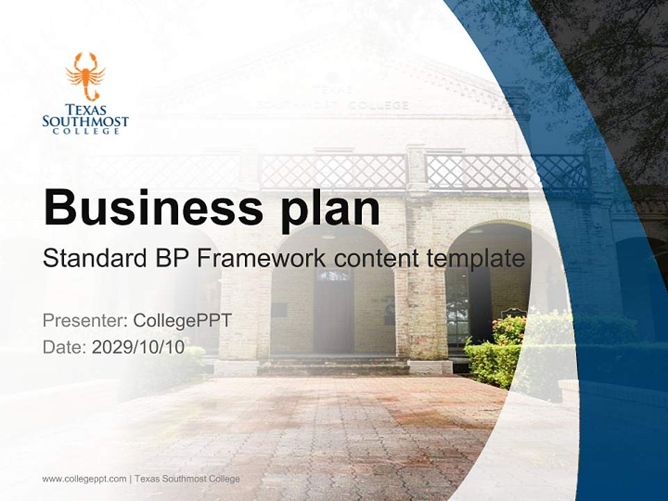 Texas Southmost College Competition/Entrepreneurship Contest PPT Template4:3 ratio PPT effect preview image9