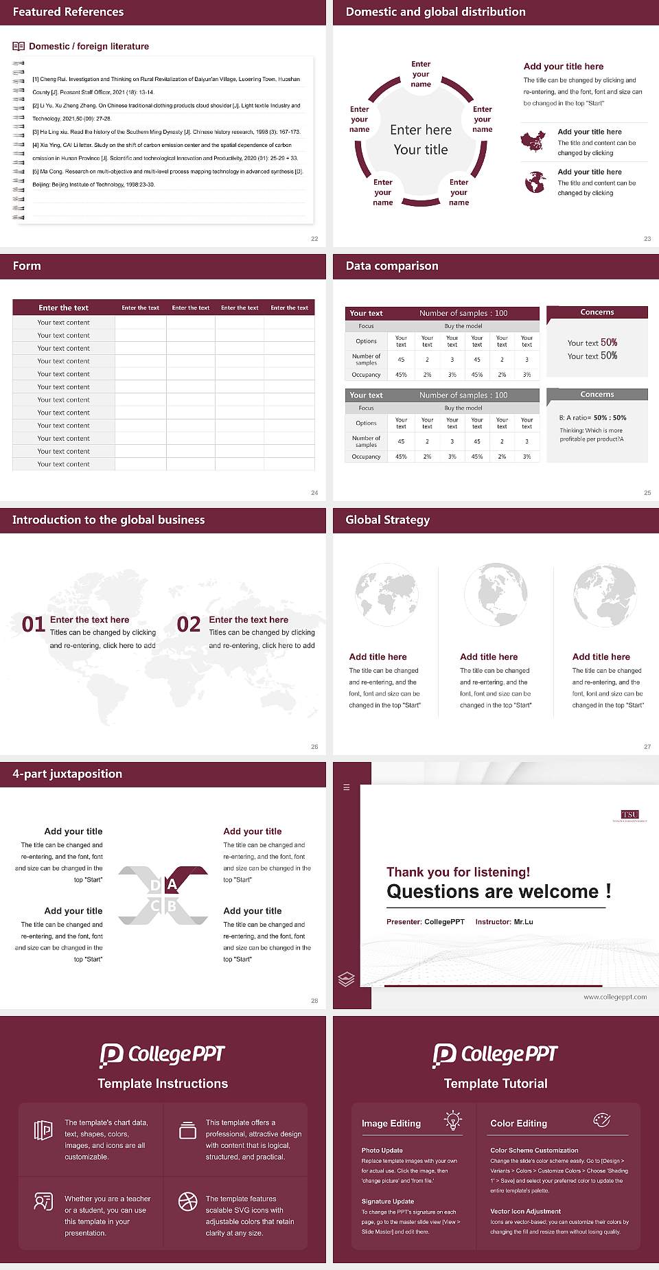 Texas Southern University Thesis Proposal/Graduation Defense PPT Template4:3 ratio PPT effect preview image4