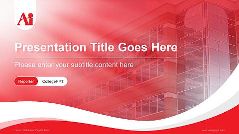 The Art Institute of Virginia Beach Lecture Sharing and Networking Event PPT Template