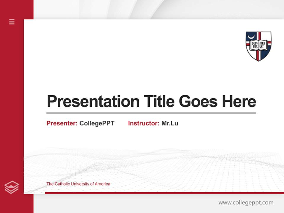 The Catholic University of America Thesis Proposal/Graduation Defense PPT Template4:3 ratio PPT effect preview image5