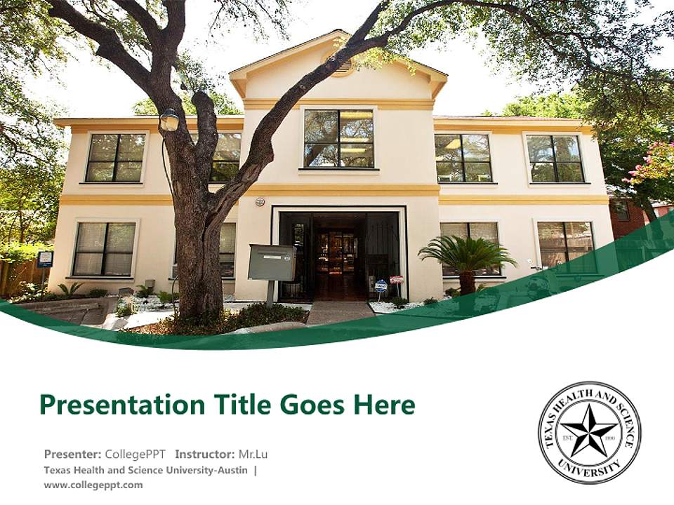 Texas Health and Science University-Austin Course/Courseware Creation PPT Template4:3 ratio PPT effect preview image5